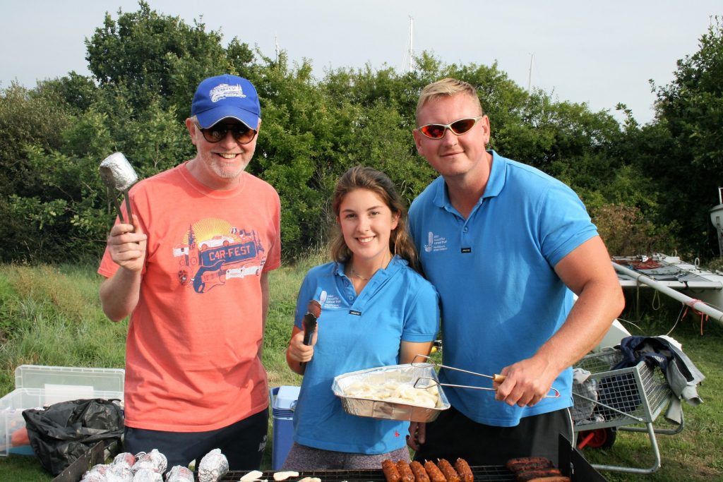 Chris Evans joined an Ellen MacArthur Cancer Trust trip BBQ in Lymington in August 2018