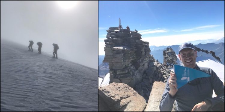 Trustee Martin Pluves scaled Mont Blanc in 2018
